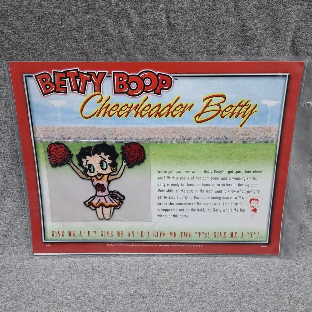 Betty Boop Patch‎ Cheerleader Betty Clothing Patch Collectible Vintage Football